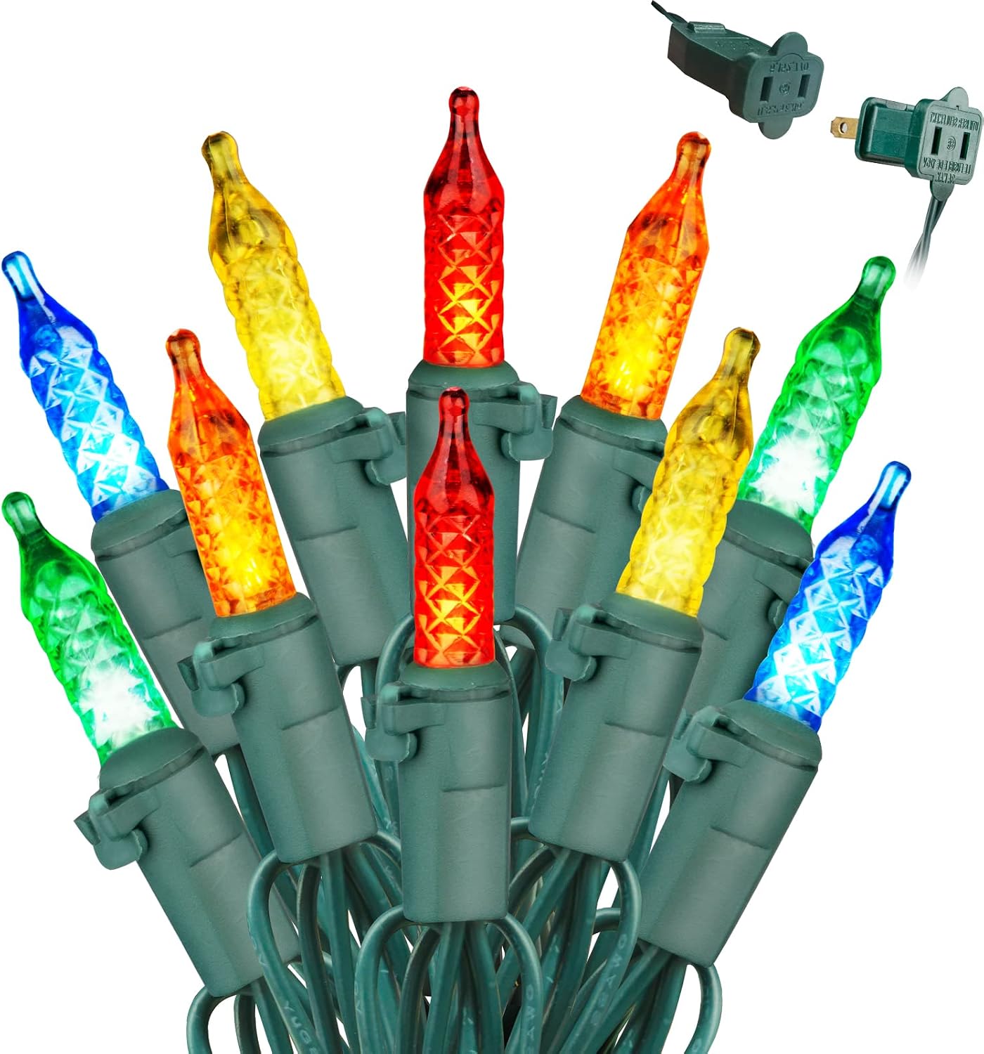 PABIPABI 31FT 100LT Christmas String Lights Mini LED Multicolor Fairy Lights Plug in Connectable Home Decor for Christmas Tree Holiday Garden Yard Decoration
