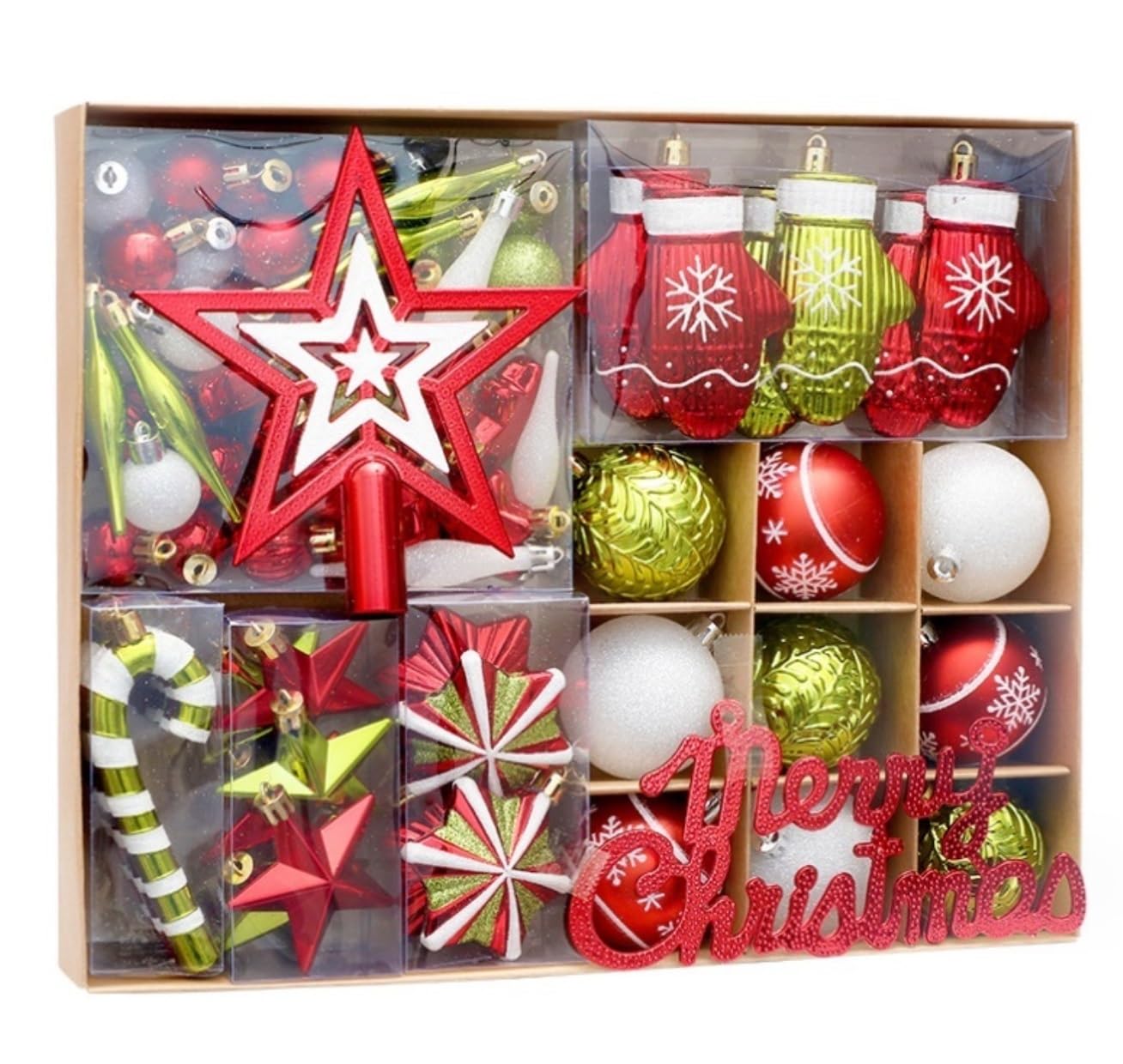 Baumschmuck 70-teiliges Weihnachtskugel-Ornament-Set Aus Kunststoff, Bruchsicher, Weihnachten, Weihnachtsbaum, Hängende Dekorationen Für Zuhause, Party, Dekoration Weihnachtskugeln(B)