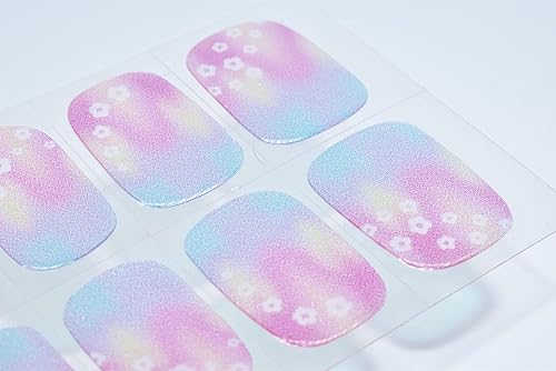 Miniatura 4 de LIFOOST Tiras de esmalte de uñas de gel curado, calcomanías de uñas con purpurina para mujer, efecto espejo, envolturas completas, kit de arte de