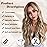 NAYOO Long Ombre Blonde Wavy Wig for Women 26 Inch Middle Part Curly Wavy Wig Natural Looking Synthetic Heat Resistant Fiber for Daily Party Use (Ombre Blonde)