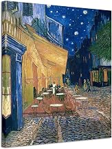 Wieco Art Cafe Terrace at Night Large Modern Giclee Canvas Prints Vincent Van Gogh Artwork Oil Paintings Reproduction Landscape Picture Photo Printed on Canvas Wall Art for Living Room Decorations