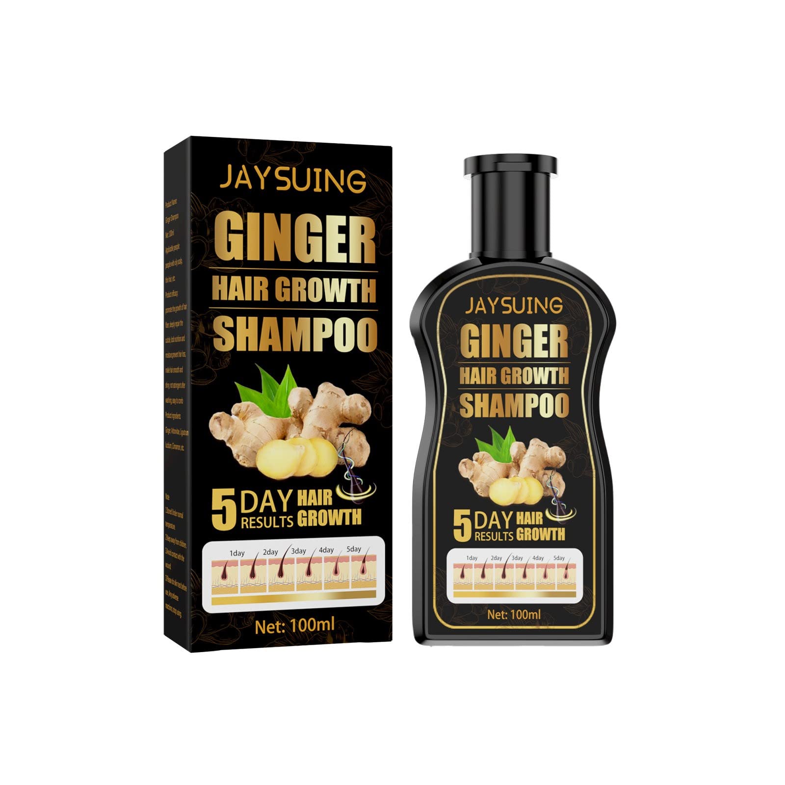 Women's Growth Thicker Of Loss And Hair Ginger Anti-Hair Hair100ml Thickening Conditioner Growth Hair And Shampoo Faster Shampoo Fuller Promote Men's Moisturizing Conditioner for (black, One Size)