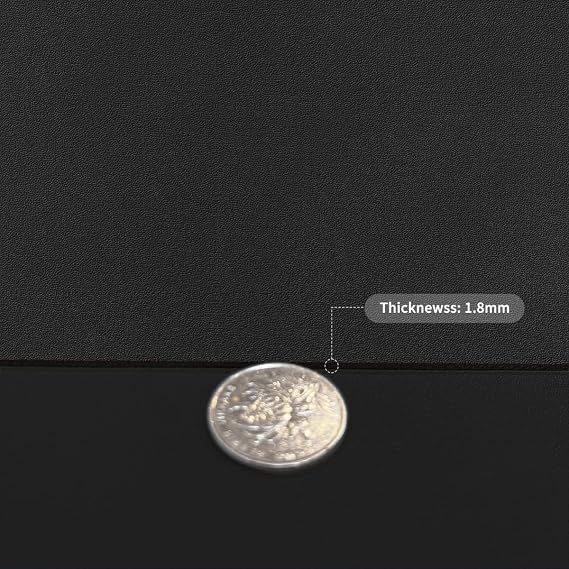 Large Leather Desk Mat - 40x80 Inch Waterproof Easy to Clean Can Conceal Flaws Protector The Table Top from Scratches Used for Dining (Black+Black 40x80)