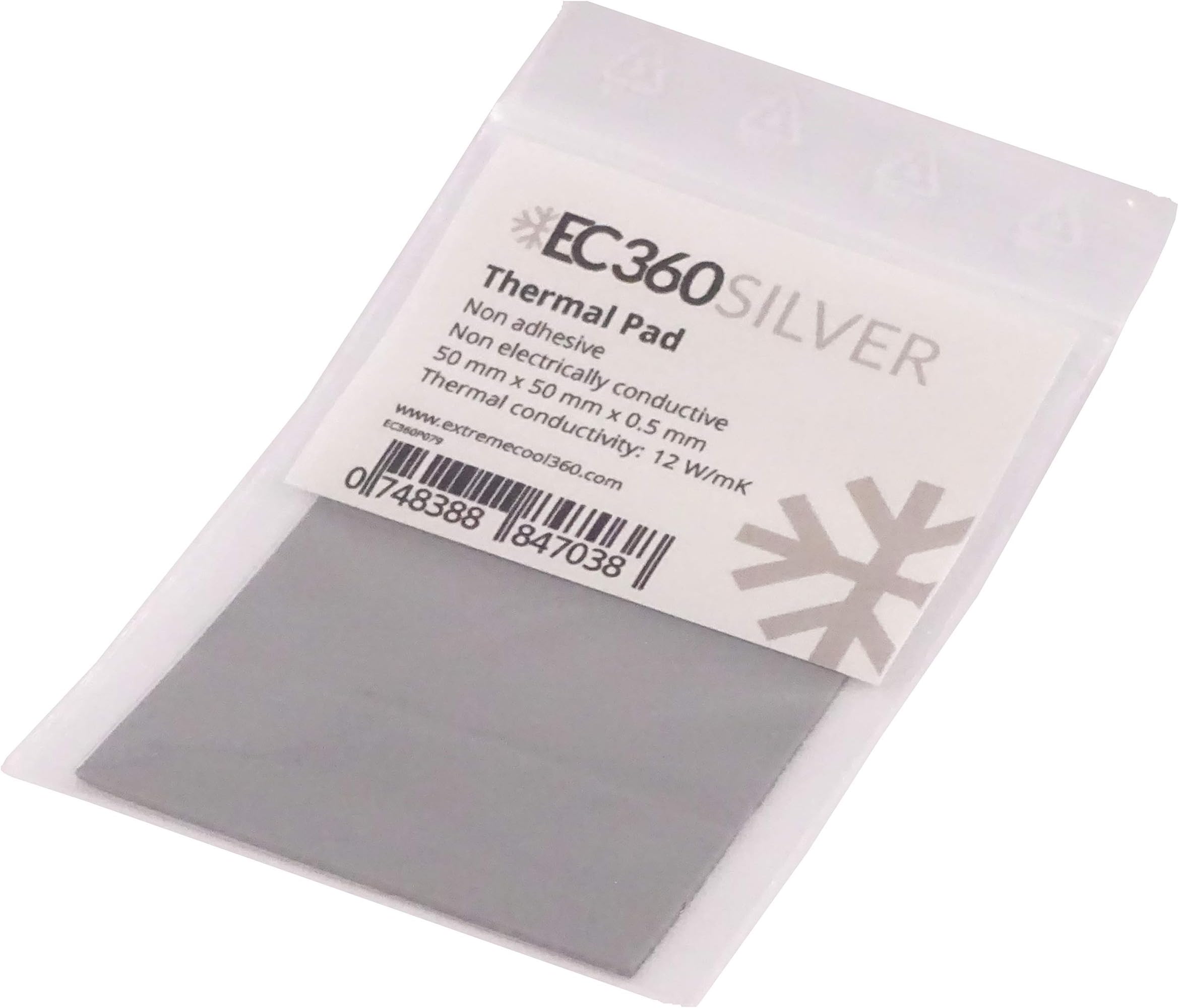 Silver 12W/mK Thermal Pad (50 x 50 x 0.5 mm)