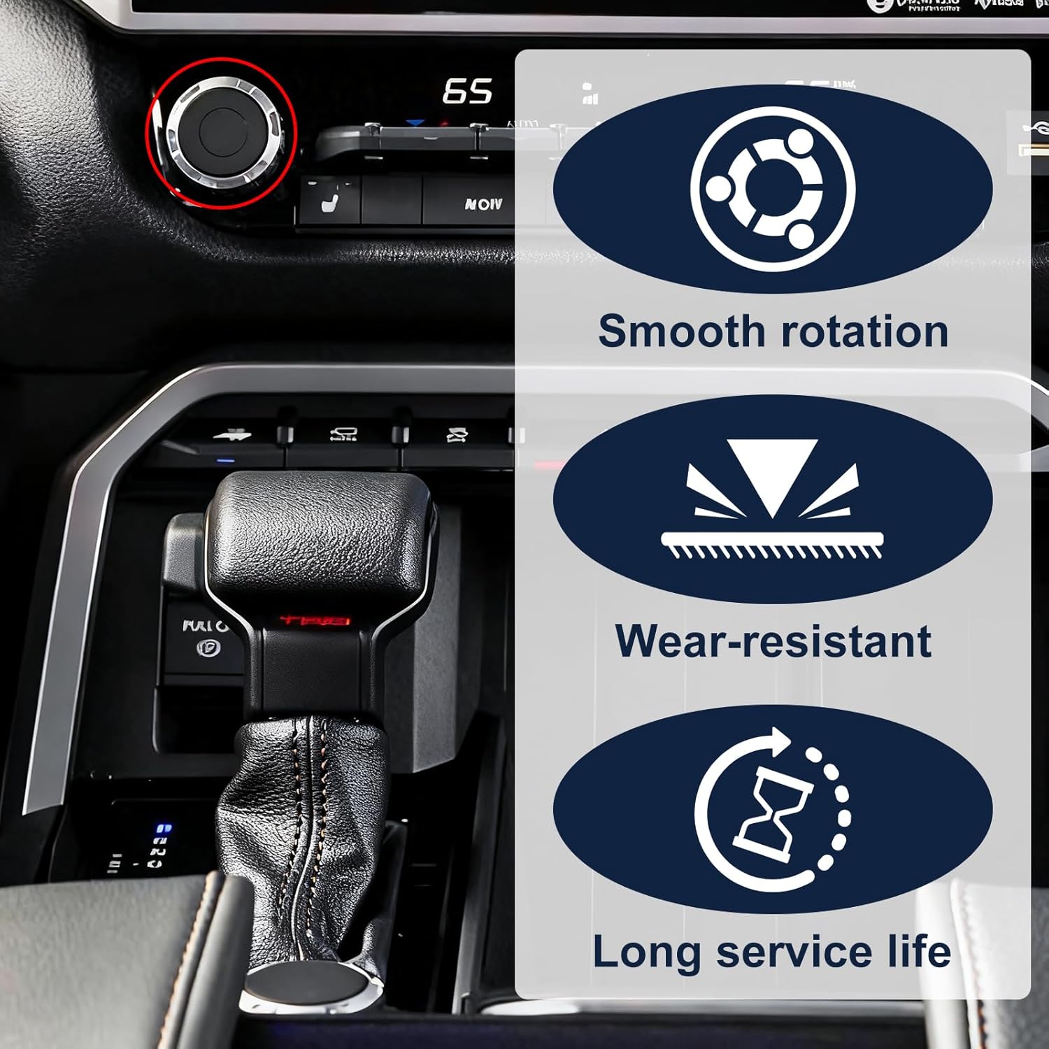 Volume Knob Replacement Compatible with 2022-2025 Toyota Tundra & Sequoia, Radio Power Control Knob Replacement for Tundra & Sequoia with 14" Display, OE Replace# 86128-0C060