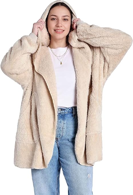 Comfy Wearable Blanket Hoodie with Pockets