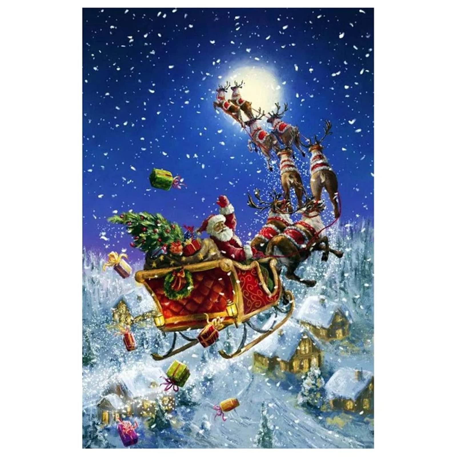 5D Kits De Diamond Painting Père Noël, Auto, DIY Broderie Diamant