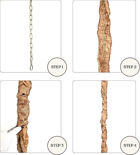 Vista 4 de Royal Designs, Inc - Funda para cadena y cordón de tela con cierre táctil Dorado antiguo