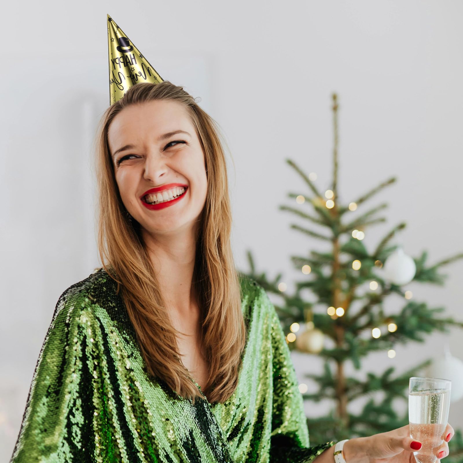30 pezzi Cappelli Cono per Festa di Capodanno e Colorata Adatti per Adulti Decorazioni Festive per Capodanno