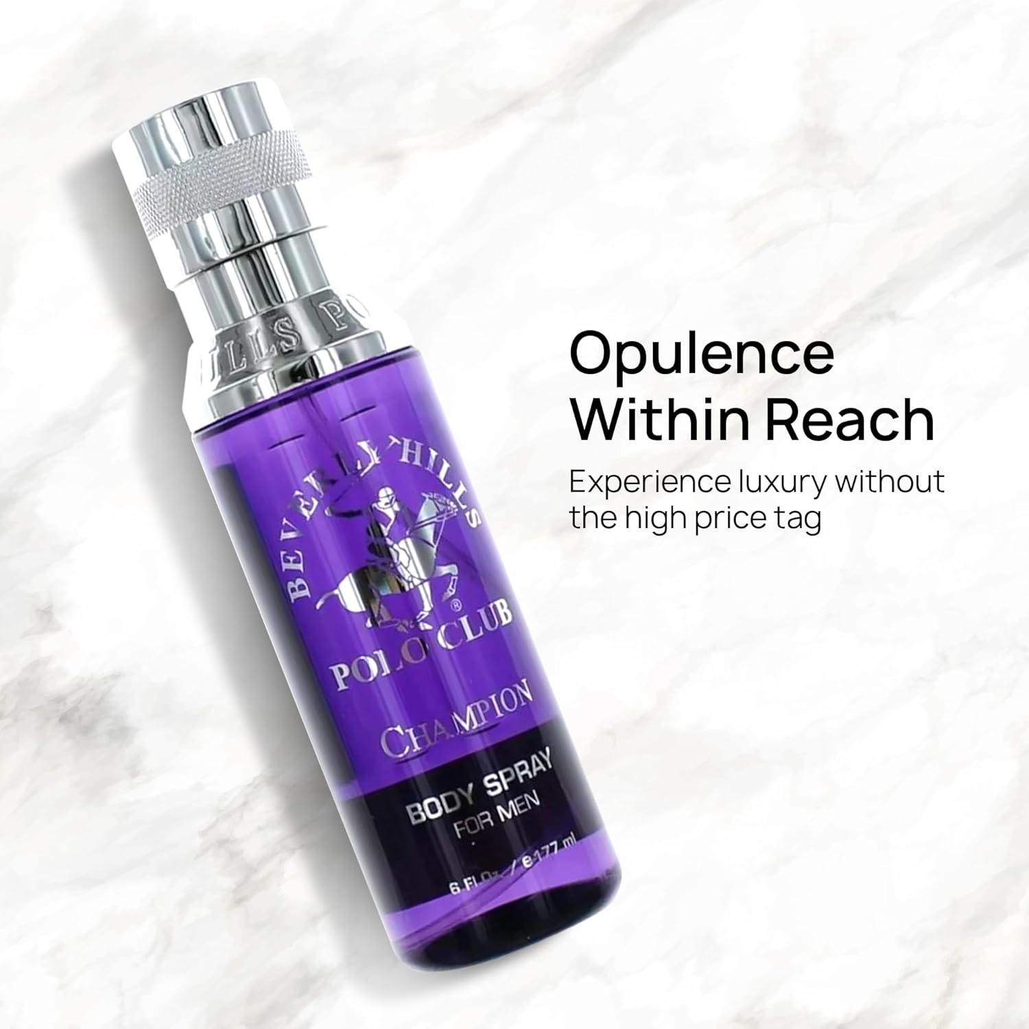 Beverly Hills Polo Club Body Spray for Men - BHPC Champion - Notes of Vanilla, Lily, Oakmoss & Patchouli - Long Lasting Body Mist Cologne Scent - Ideal Gift for Him, 6oz - Image 4