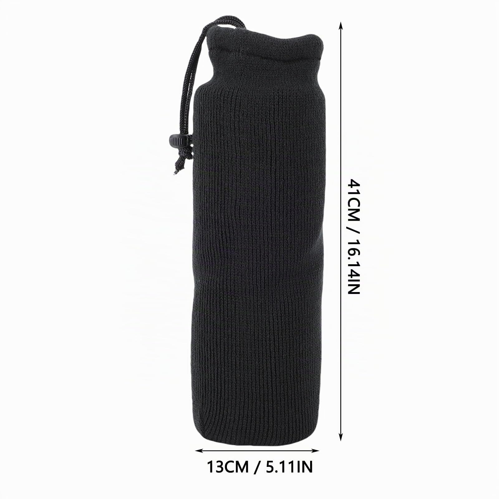 Lot de 4 Housses de Protection pour Pare-Chocs de Bateau, 13 x 41 cm, tricotées Noires, élastiques, Solides, Manchons de Protection pour Pare-Chocs Marins, Style Tube avec Double