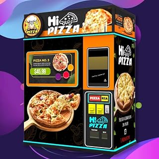 Commercial Pizza Vending Machine, Automatic Fresh Pizza Maker with Cashless Payment, 24h Self‑Service Food Kiosk for Stations, Malls, Campuses & Airports