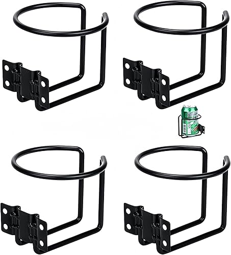 Miniatura 6 de 2 soportes universales para bebidas, portavasos con anillo de revestimiento negro, adecuado para barco, camión, caravana, tractor, columpio de