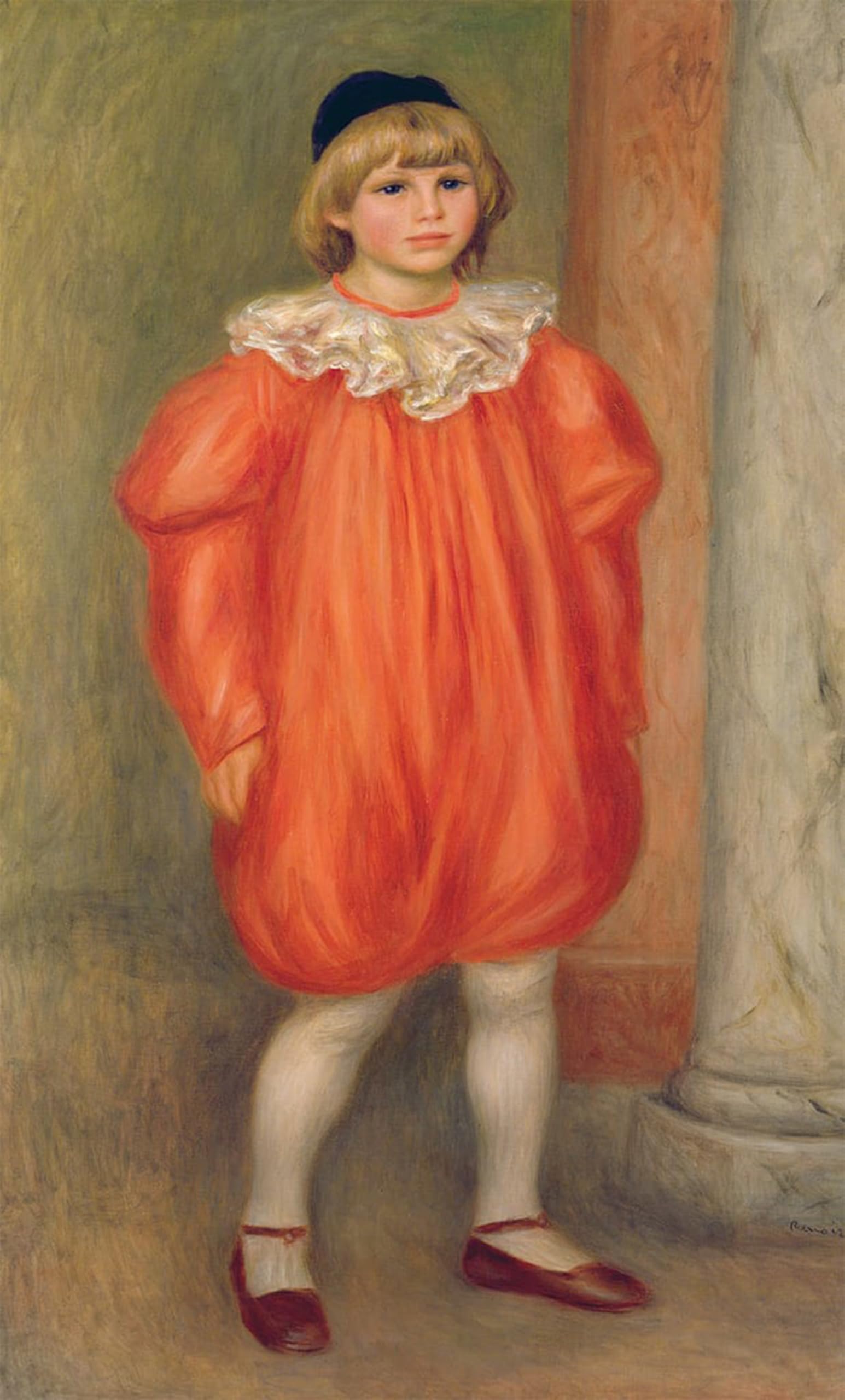 SERENDIPITP Aesthetic Poster Photo Wall Print Retro Picture Claude Renoir in a Clown Costume by Pierre Auguste Renoir Modern Wall Artwork for Home Decor 60x90cm