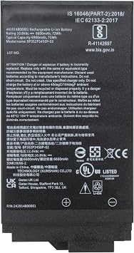DGFTB BP3S2P3450P-02 Laptop Battery Replacement for GETAC S410 G4 Series 441914800001 242128700001 242914800001 10.8V 72Wh/6600mAh New Upgrade Li-ion
