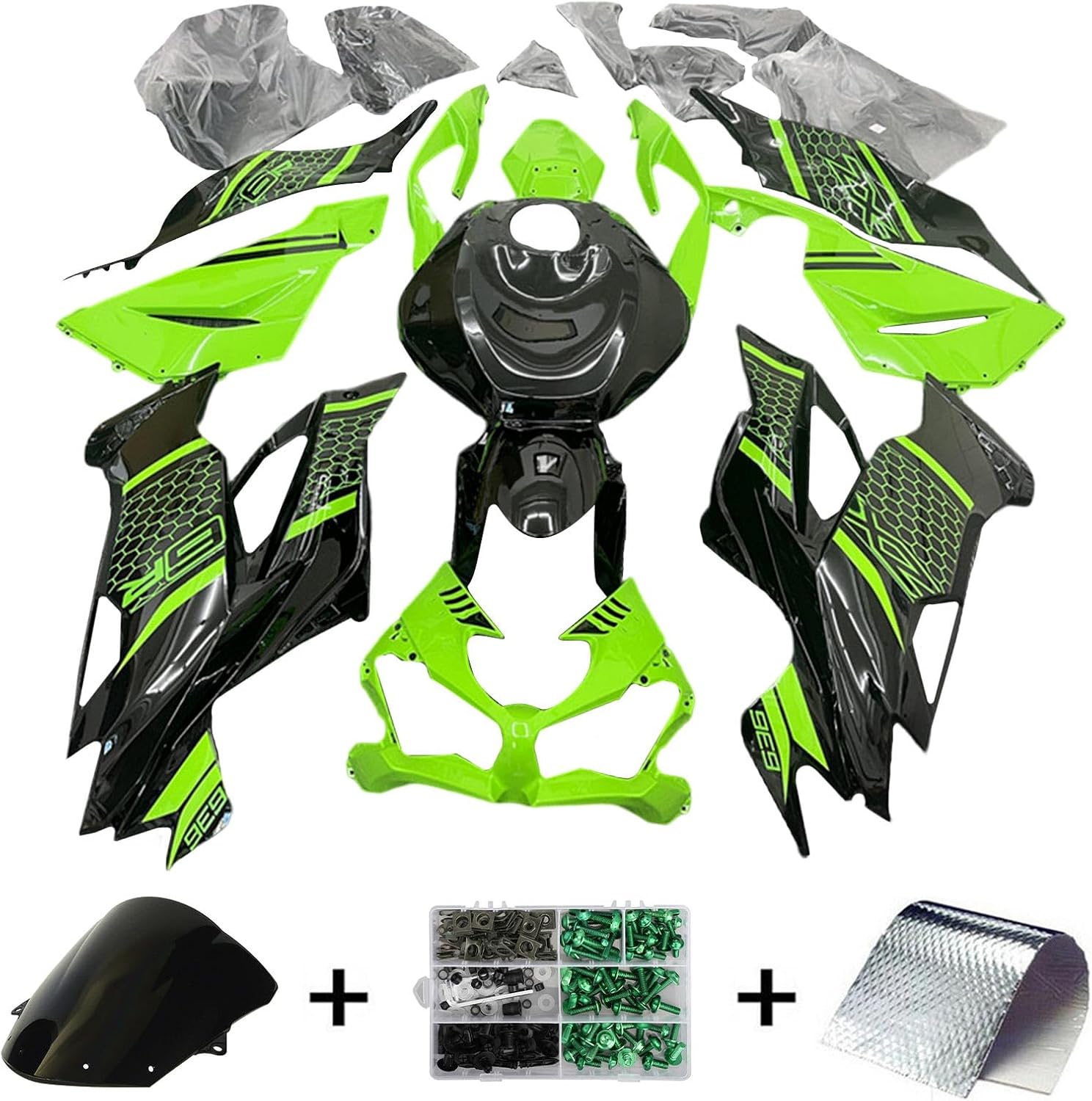 Bruce & Shark(ブルース・サメ) ZX6R カウル 適用ZX6R 2019-2023用