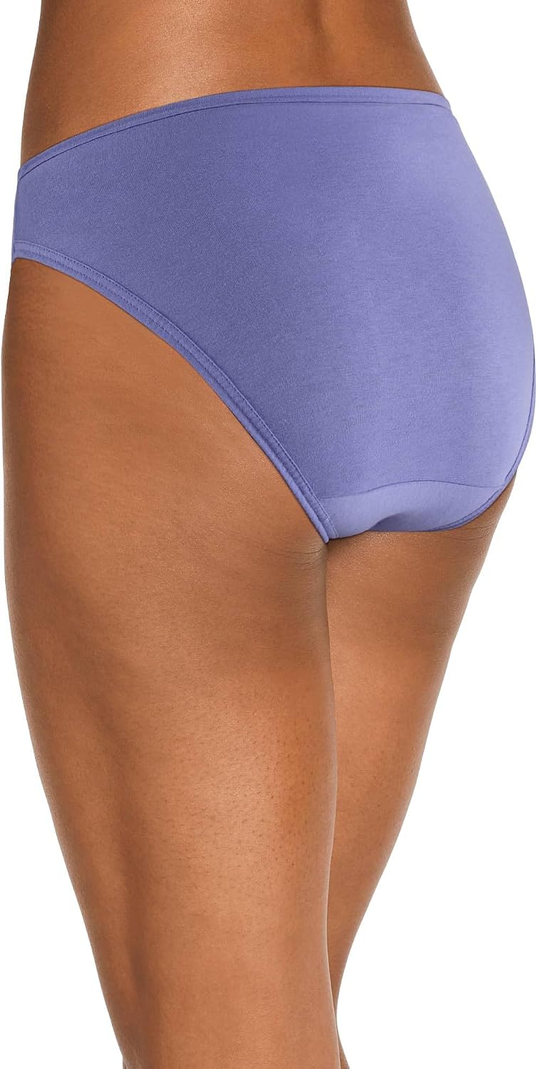 Jockey Women's Underwear Plus Size Elance French Cut - 3 Pack, Sheer Lilac/Undulating Lilac/Lavender Bud, 8