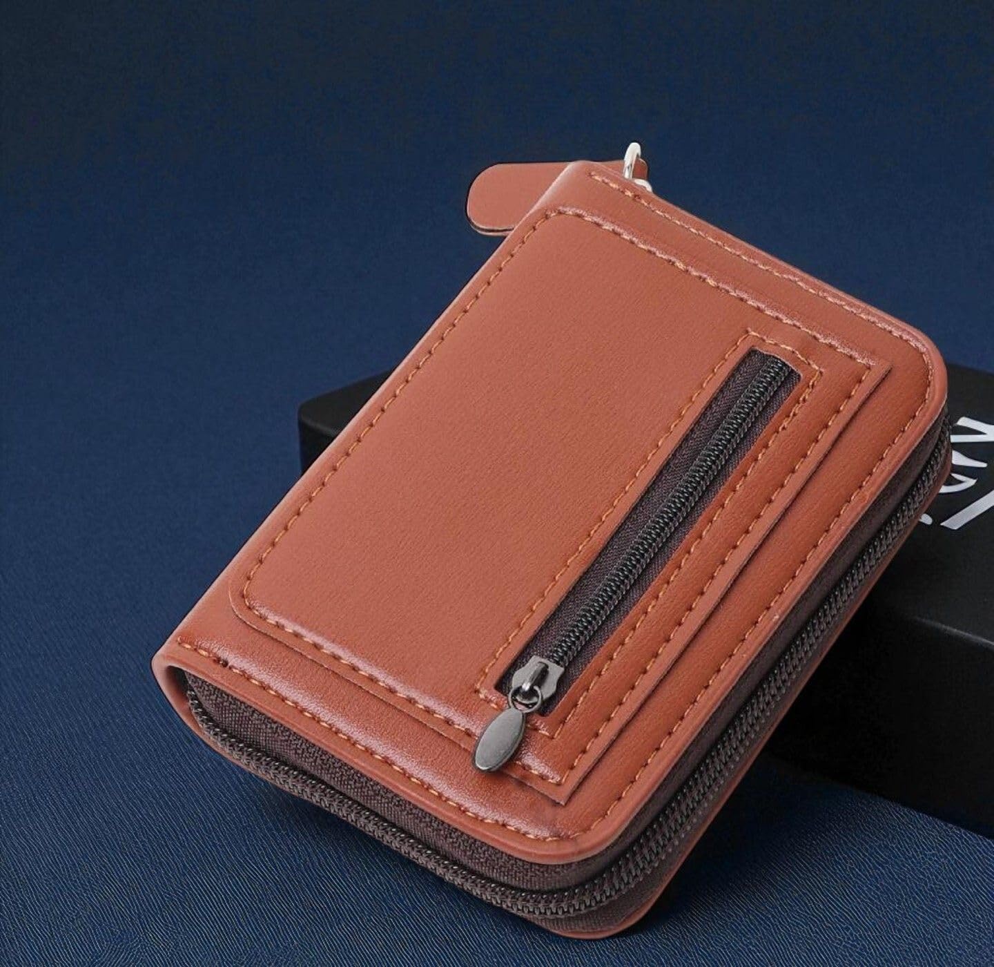 Slim Skinny Fit Card Wallet for Men and Women (SZN74.Small Chain caard brownG133330393)-image-41