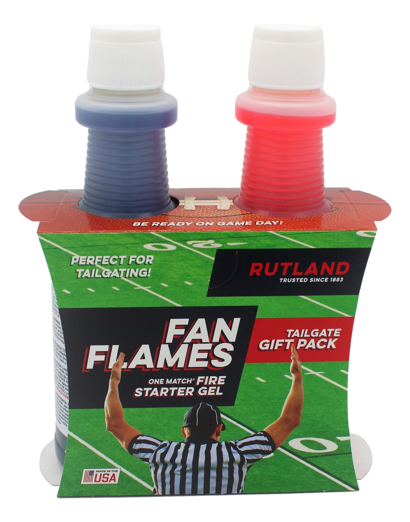 Rutland Products 4967 Fan Flames Football Team Colors Fire Starter, Blue & Red