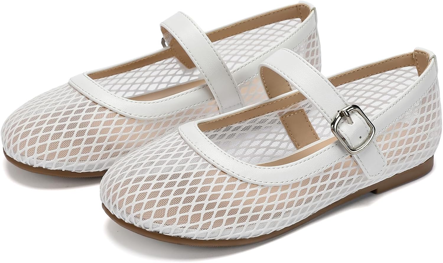 koppu Girls Mesh Mary Jane Ballet Flats Comfortable Dress School Shoes Toddler Little Kid Big Kid
