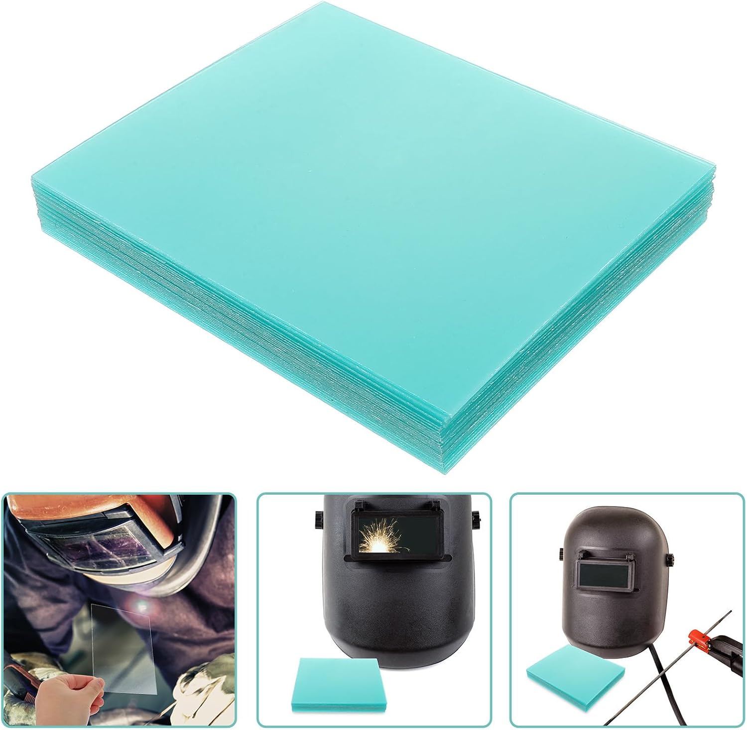 OUNONA Welding Helmet Lens Replacement Covers Protective PC Film 30pcs Universal Fit Shield for Welding Safety Eye Protection Accessories