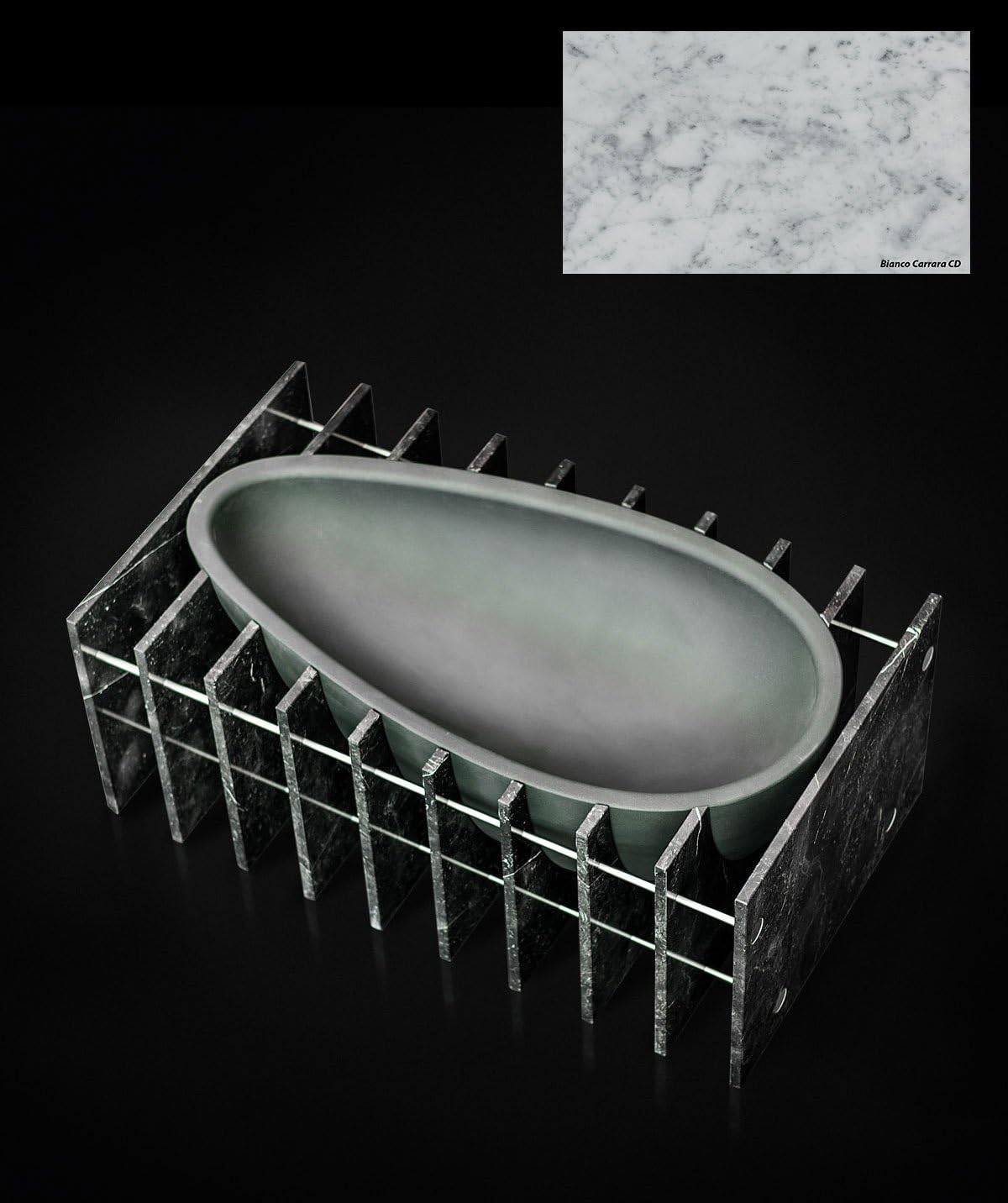 Tera Pot Lagrange marble structure Made in Italy