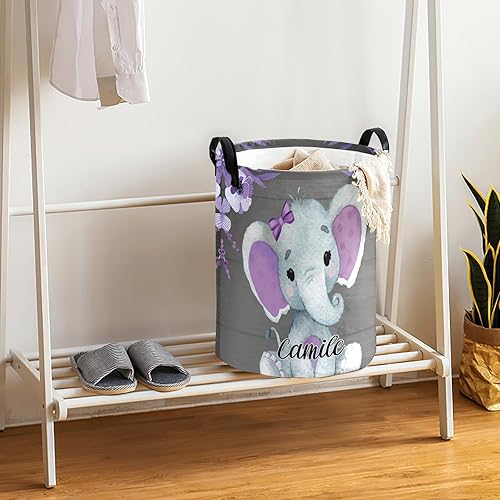 Miniatura 9 de Cesta de lavandería personalizada con asa de almacenamiento impermeable para niñas de princesa, ropa plegable, juguete, guardería