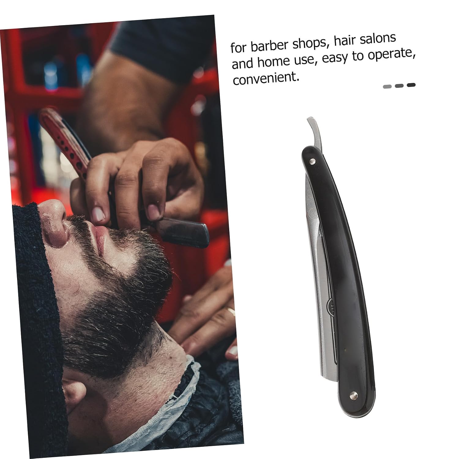 Old Style Manual Beard Razor Straight Razor Single Blade Hair Shaver for Men Bald Head Shaving Traditional Handheld Shaving Cutter Style