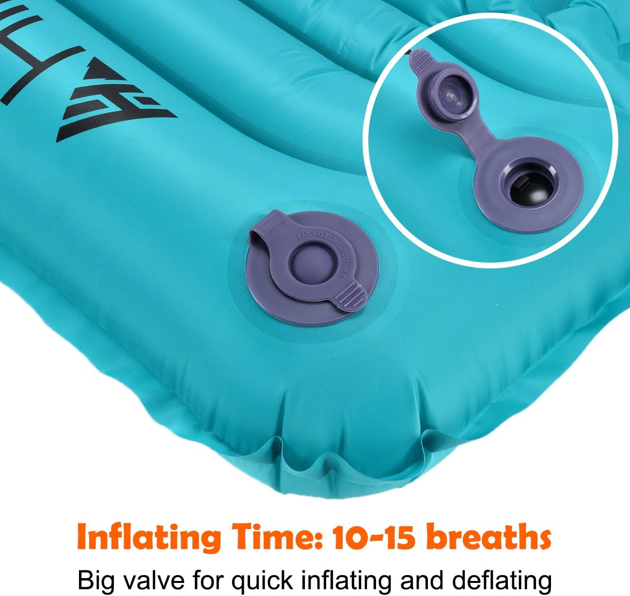 Hikenture Backpack Sleeping Pad | Lightweight Camping Sleeping Bag Pad | Ultralight & Compact & Inflatable Air Mattress Pad-Insulated Air Mat | for Camp,Backpacking,Hiking,Scouts,Travel (Blue)