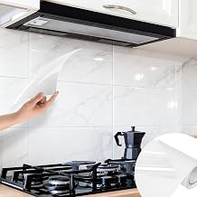 SENUN Kitchen Sheet, Wall Protective Sheet, Oil Stain Sticker, 23.6 inches (60 cm) x 16.4 ft (5 m) Heat Resistant 248°F (120°C) Transparent, Waterproof, Oil-Proof, Mildew Resistant, Removable, Wallpaper Sticker, Clear Sheet, Heat Resistant Sheet, DIY, Eas