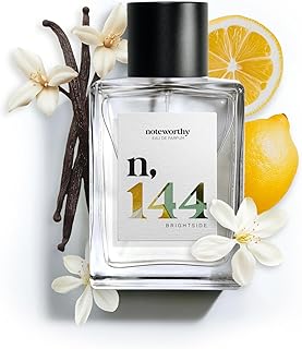 Noteworthy n,144 Brightside Eau De Parfum – Citrus, Vanilla | Sophisticated, Warm Fragrance for Any Occasion | Long-lasting Unisex Perfume for Women & Men (100ml)