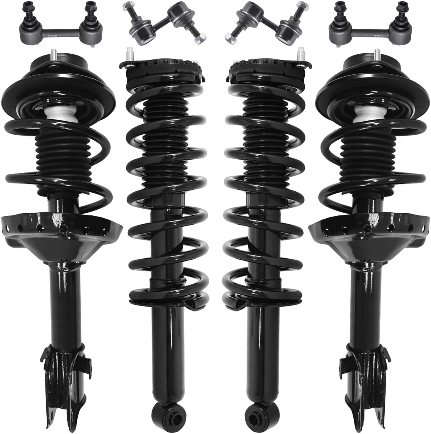 Detroit Axle 8-Piece Front and Rear Strut Kit with Coil Springs and Sway Bar Links for 2005-2009 Subaru Outback