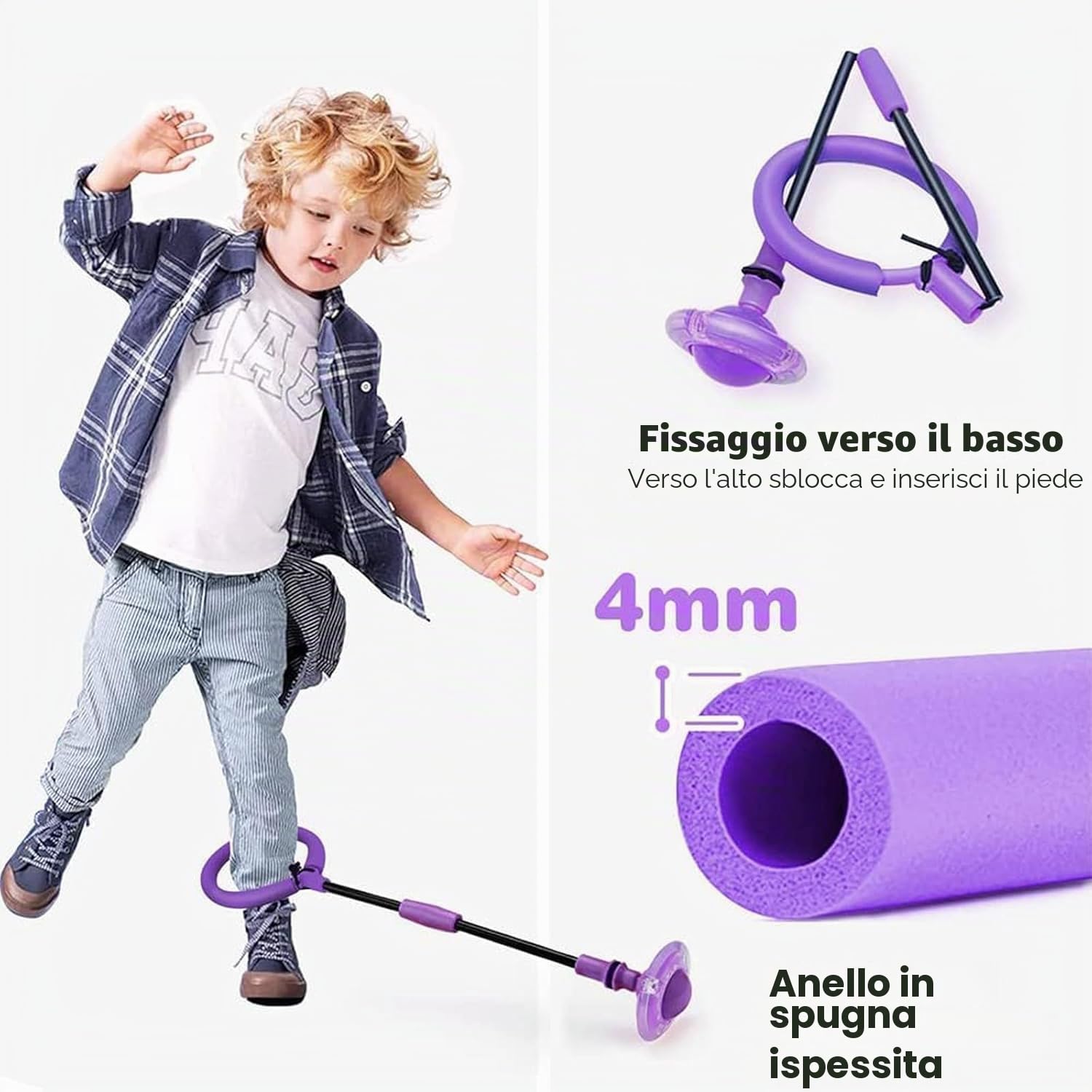 Q-WOOFF Jumping Ball and Skipping Rope, giocattolo all'aperto per bambini dai 5 ai 12 anni, regalo per ragazze dai 5 ai 12 anni, regalo per ragazzi, esercizio fisico, giochi di salto