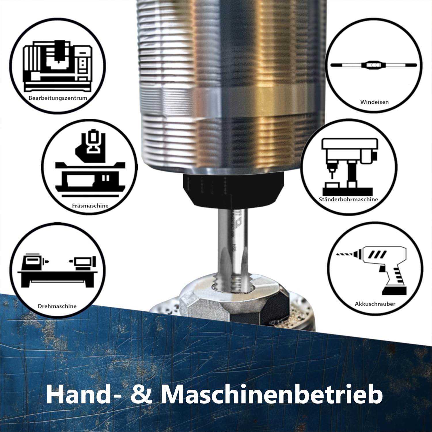 Maschio filettato PG | filettatura per tubo corazzato PG13,5 | Maschio filettato HSS | DIN 40432 PG | Maschio filettato HSS – PG 13,5