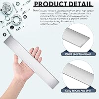 Vista 3 de Ferraycle 4 piezas de 11.5''x1.57''x0.06'' barras planas de acero 15n20, palanquillas de cuchillas de alto contraste, espacios en bruto, acero