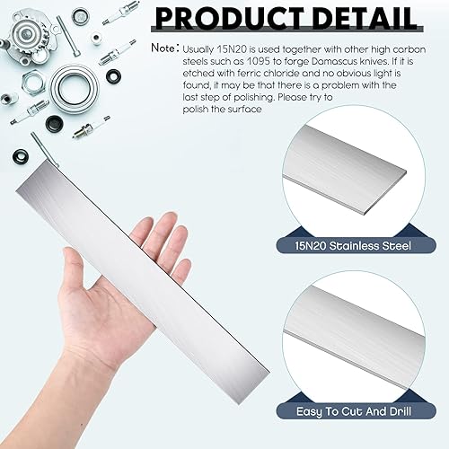 Miniatura 3 de 115 x 157 x 006 pulgadas barra plana de acero 15N20 de alto contraste palanquillas en blanco recocidas de acero de alto carbono para uso profesional