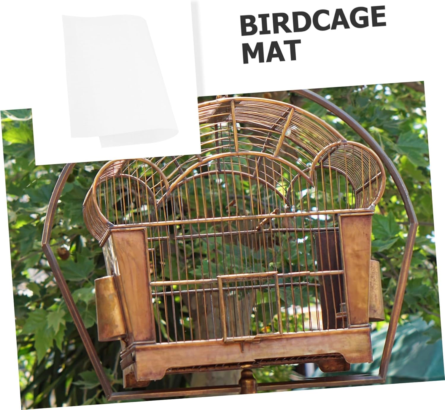 100pcs Disposable Bird Cage Liner Papers Absorbent Parrot Cage Cushion Pads Natural Odorless Water-Resistant Pre-Cut for Clean Healthy Bird Environment
