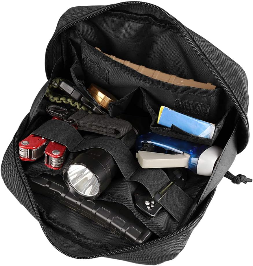 AMYIPO Tactical Molle Admin Pouch Equipment Multi-Purpose EDC Utility Tools Bag Utility Pouches Molle Attachment Military Modular Attachment