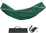 Tranquillo Uniki Double hammam 1 Personnes Polyester 500 lbs Hamac de camping portable avec des paillettes d'arbre d'hamac/jardin de voyage intérieur, Peacock