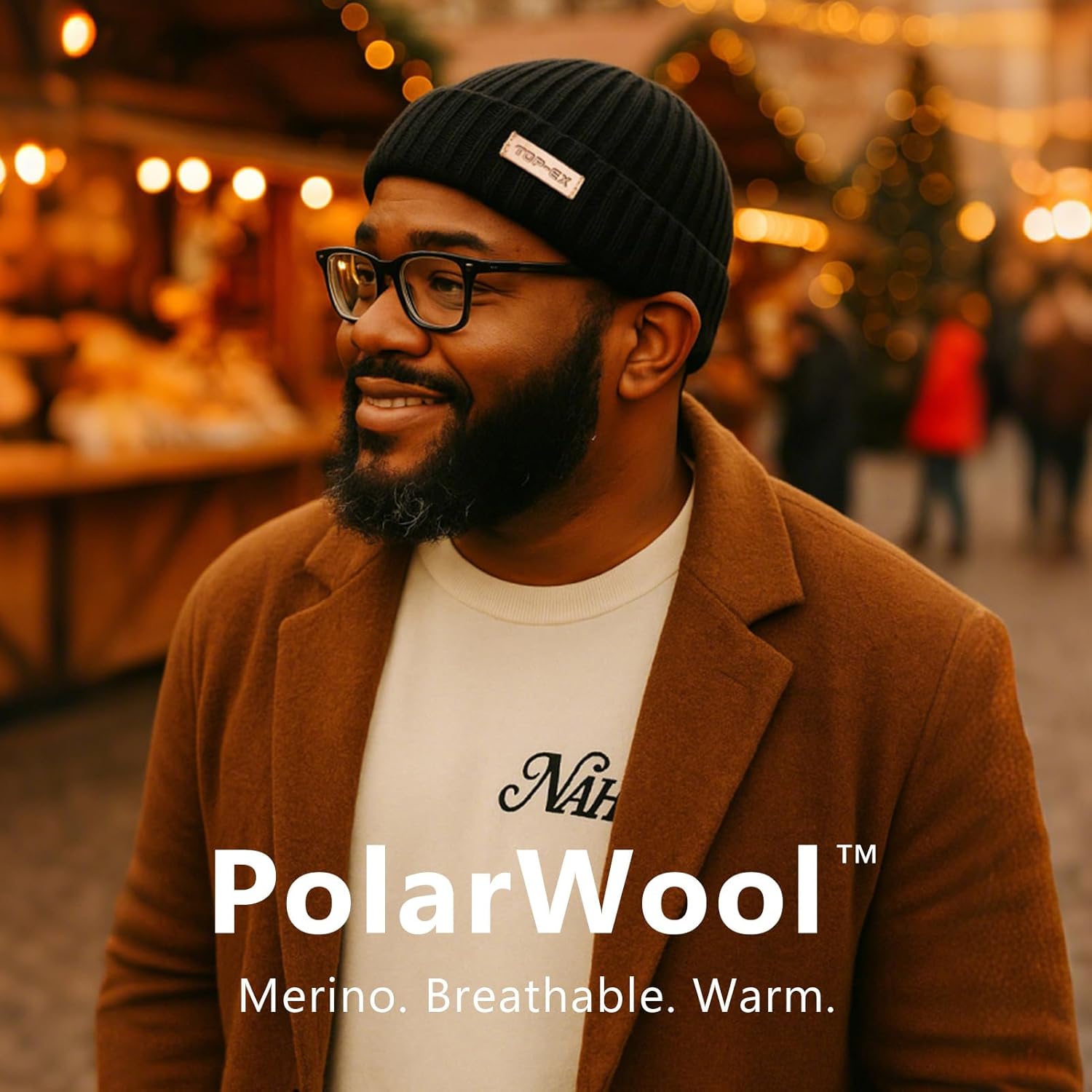 PolarWool™ 100% Merino Wool L/XL/XXL Fisherman Beanie Watch Cap Single Layer 3 Styles Warm Winter Knit Hat for Men Women - Image 2