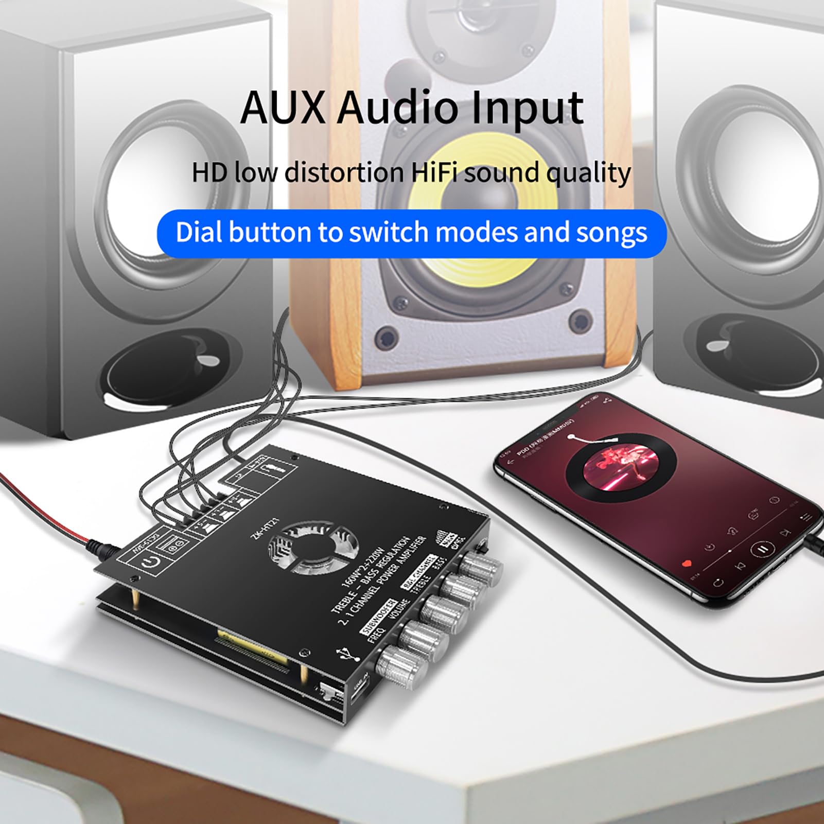 Moduł wzmacniacza audio Bluetooth Wysoka moc wyjściowa dla domowego systemu rozrywki