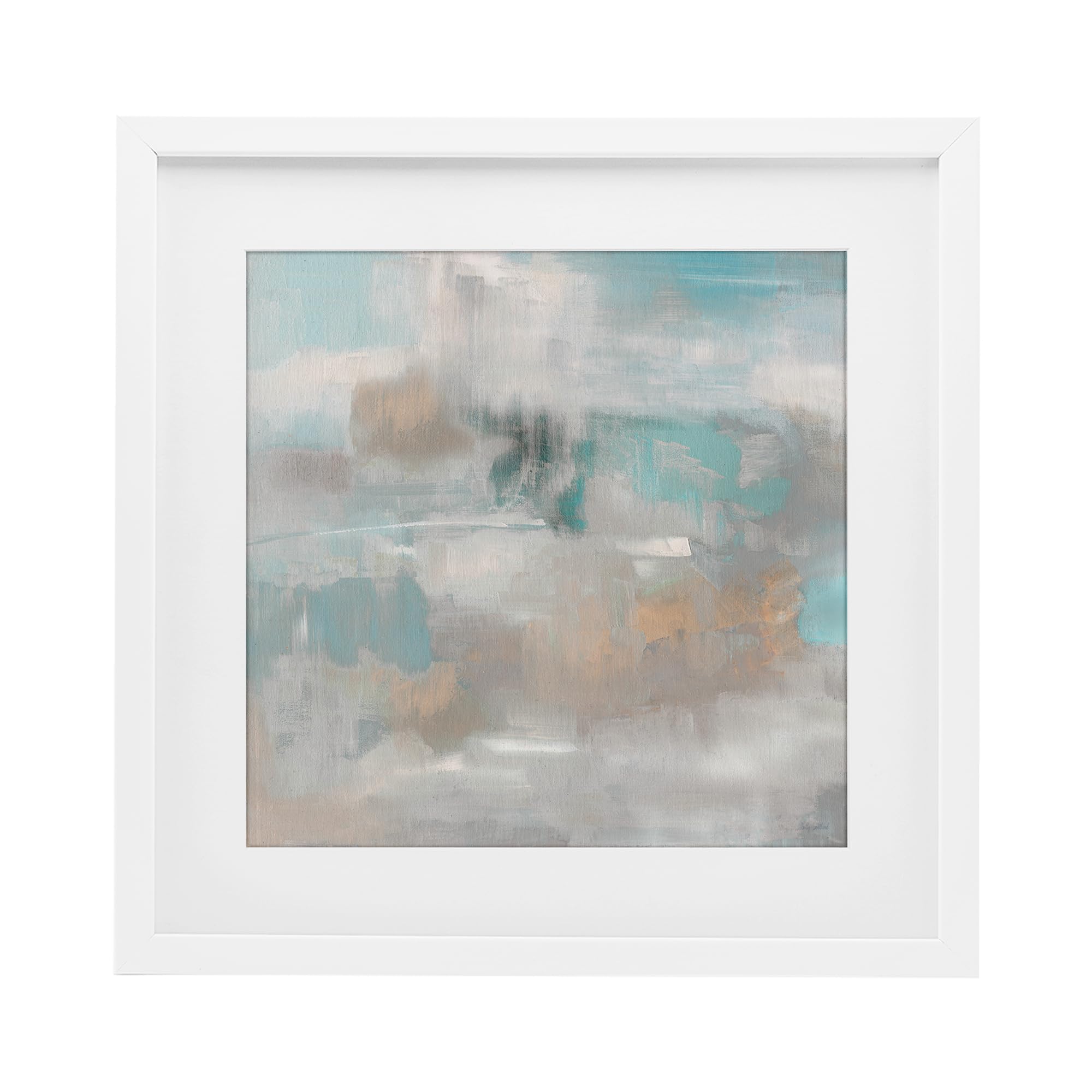 'Serene Soft Abstract Study'| Framed Print Under Glass