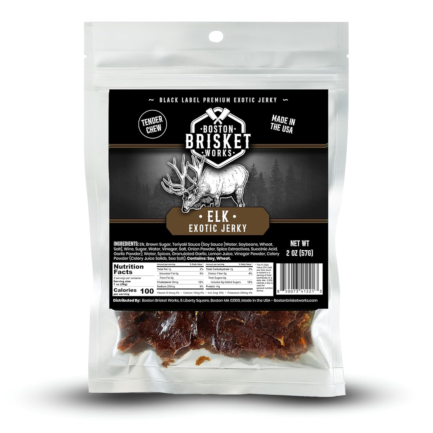 ELK JERKY - Premium Wild Game Meat - Rugged Outdoorsman Snack - Unique Hunter Gift for Men, Dad - High Protein Meat Lover Present