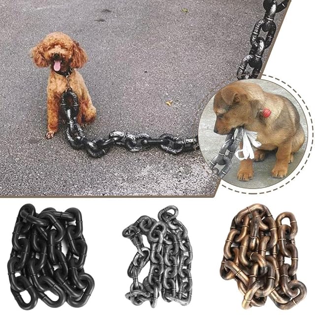 Foto 3 de 6 de Osmond Cuerda de Tracción para Perros, Simulación de Cadena Gruesa, Cadena Grande de Hierro, Broma Divertida