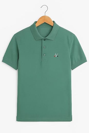 TOLLFREE Men's Half Sleeve Soild Casual Regular Fit T-Shirt | Polo Tshirt for Men
