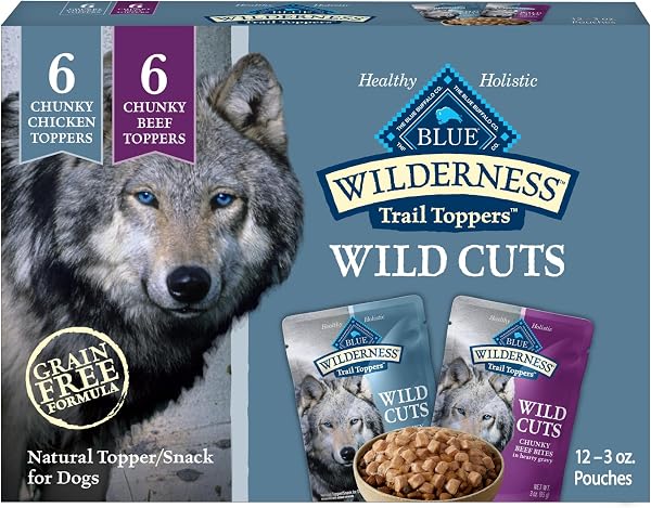 Blue Buffalo Wilderness Trail Toppers Wild Cuts Wet Dog Food Variety Pack