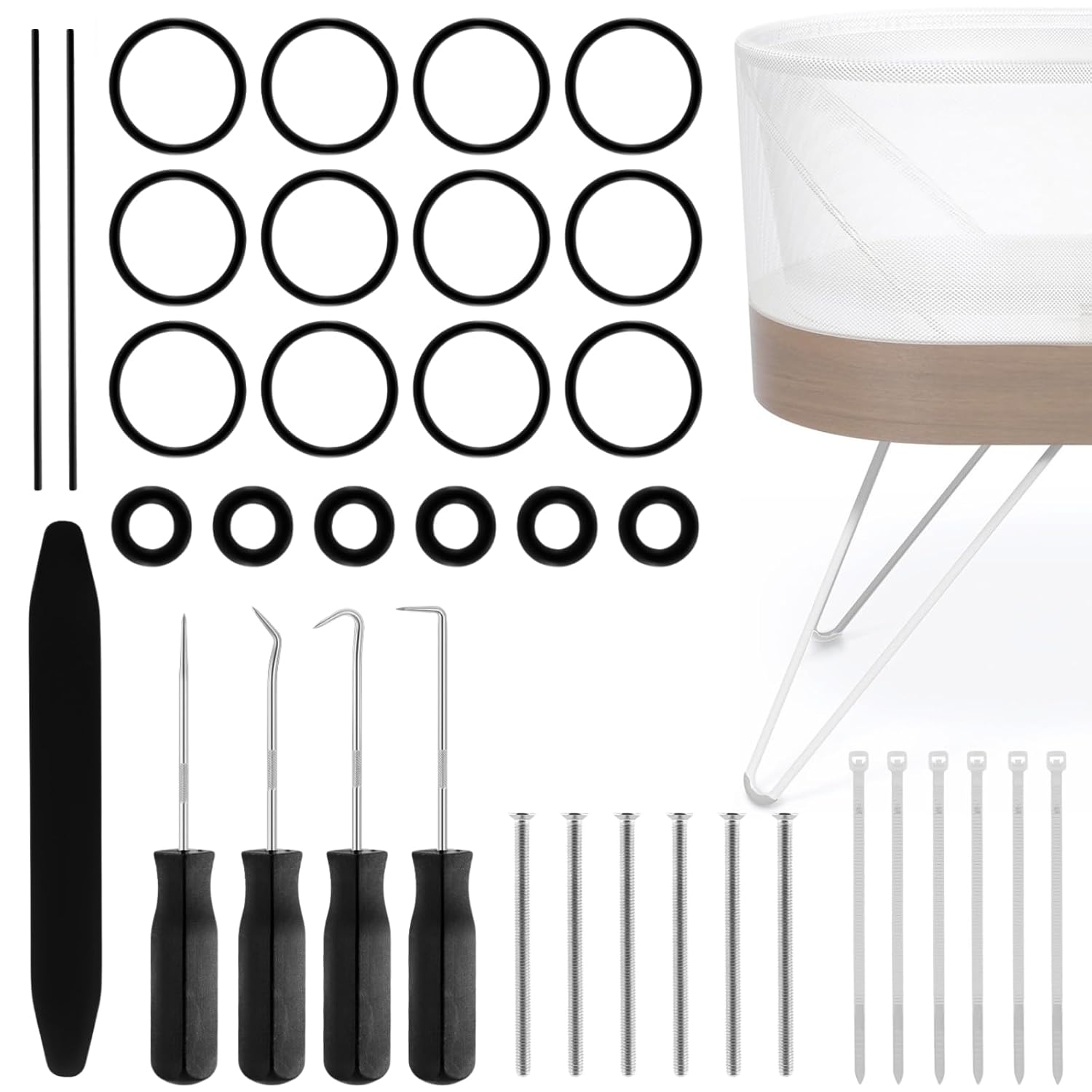 O-Type Kit for Snoo, with Repair Tools Compatible with SNOO Smart Sleep Cradle (37Pcs)