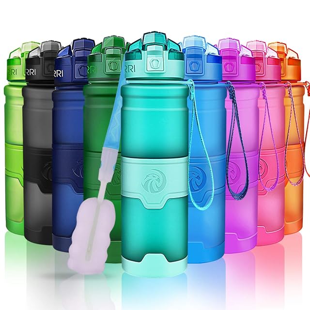 ZORRI Sports Water Bottle 400 500 700ml 1L BPA Free Leak Proof Tritan Lightweight Bottles for Outdoors Camping