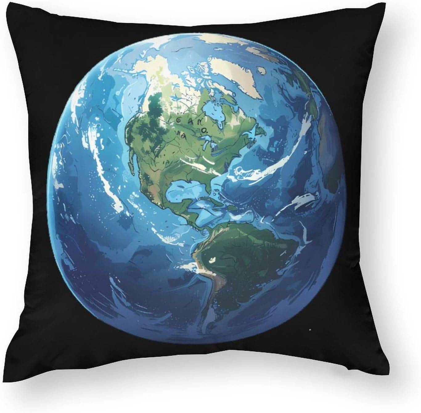 Earth Printed Throw Pillow Case 4 Pcs Soft Pillowcases Pillows Covers Sofa Bed Decor 12/14/16/17/18/20/22/24/32 Inches