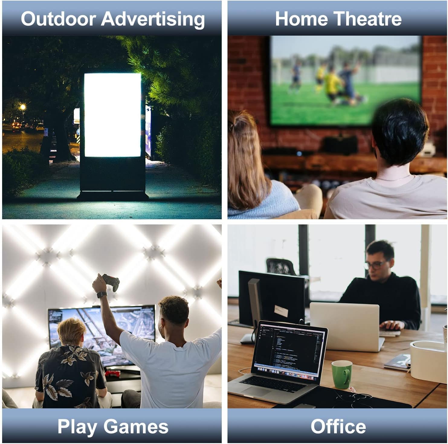 Postta Flat HDMI Cable 75 Feet Flat HDMI 2.0 Cord with Built-in Signal Booster Support 4K(2160P),3D,2K(1080P),Ethernet and Audio Return(White-Red)